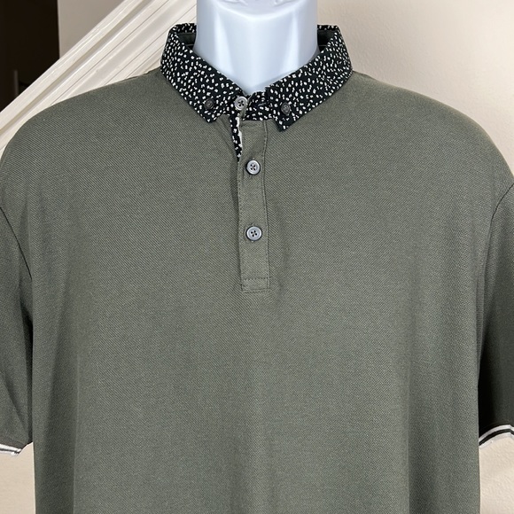 Paper Denim & Cloth L Grey/Green Polo - Picture 2 of 13